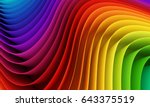 Abstract Colorful Waves. 3d...