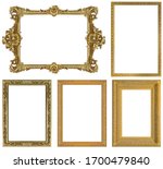 set of golden frames for... | Shutterstock . vector #1700479840