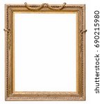 golden frame for paintings ... | Shutterstock . vector #690215980