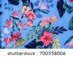 seamless pattern with flowers.... | Shutterstock . vector #700558006