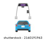 illustration of a car passing... | Shutterstock .eps vector #2160191963