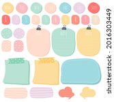 cute paper note and printable.... | Shutterstock .eps vector #2016303449