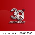 39th anniversary logotype... | Shutterstock .eps vector #1028457583