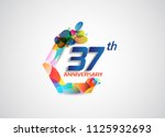 37th anniversary modern design... | Shutterstock .eps vector #1125932693