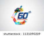 60 anniversary modern design... | Shutterstock .eps vector #1131090209