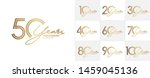 set of anniversary logotype... | Shutterstock .eps vector #1459045136
