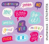 set of colorful speech bubbles... | Shutterstock .eps vector #1576194556
