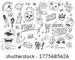 set of graffiti doodle  punk... | Shutterstock .eps vector #1775685626