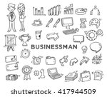 set of business doodle | Shutterstock .eps vector #417944509