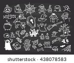set of halloween doodle | Shutterstock .eps vector #438078583