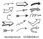 arrow doodle background | Shutterstock . vector #525805813