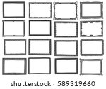 set of frame doodle isolated on ... | Shutterstock . vector #589319660