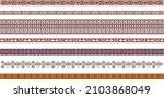 decorative lines with ethnic... | Shutterstock .eps vector #2103868049