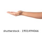 Woman hand gesturing isolated...