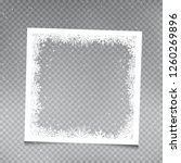 snowy square frame template set ... | Shutterstock .eps vector #1260269896