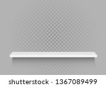 white shelf on gray background. ... | Shutterstock .eps vector #1367089499