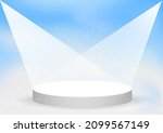 empty black podium template for ... | Shutterstock .eps vector #2099567149