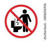 do not litter in toilet icon ... | Shutterstock .eps vector #1806656926
