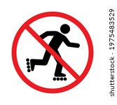 no roller skating prohibition... | Shutterstock .eps vector #1975483529