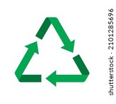recycle triangle shape icon ... | Shutterstock .eps vector #2101285696