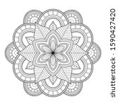 mandala isolated on the white... | Shutterstock .eps vector #1590427420