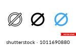 Diameter Symbol Icon Of 3 Types ...