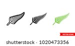 New Zealand Symbols Icon Of 3...