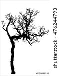 tree of vector  silhouette of... | Shutterstock .eps vector #476244793