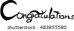 calligraphy congratulations | Shutterstock .eps vector #483855580