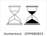 hourglass icon isolated. clock... | Shutterstock .eps vector #2099880823