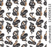 viper snake seamless pattern.... | Shutterstock .eps vector #1143506513