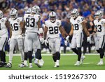 Small photo of Players of the field - Indianapolis Colts host Oakland Raiders on Sept. 29th 2019 at Lucas Oil Stadium in Indianapolis, IN. - USA