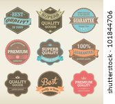 icons with labels in vintage... | Shutterstock .eps vector #101844706