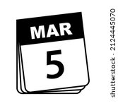 march 5. calendar icon. vector... | Shutterstock .eps vector #2124445070
