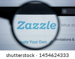 Small photo of Los Angeles, California, USA - 17 Jule 2019: Illustrative Editorial of ZAZZLE website homepage. ZAZZLE logo visible on display screen.