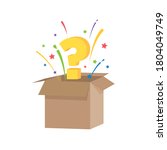 box. surprise mystery cardboard ... | Shutterstock .eps vector #1804049749