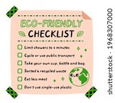 eco friendly checklist. vector... | Shutterstock .eps vector #1968307000