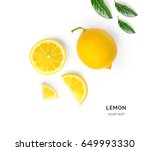 Creative layout made of lemon...
