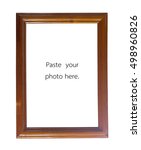 wood frame for image. | Shutterstock . vector #498960826