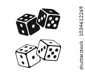  Dice Cubes On White Background....