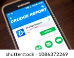 Small photo of Ryazan, Russia - May 04, 2018: Drudge Report mobile app on the display of cell phone.