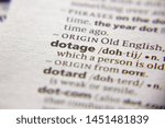 Small photo of Word or phrase Dotage in a dictionary