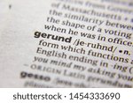 Small photo of Word or phrase Gerund in a dictionary