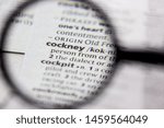 Small photo of Word or phrase Cockney in a dictionary