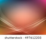 wave curves in abstract... | Shutterstock .eps vector #497612203