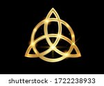 triquetra geometric logo  gold... | Shutterstock .eps vector #1722238933