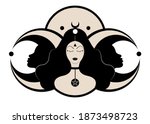 wiccan woman icon  triple... | Shutterstock .eps vector #1873498723