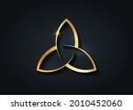 triquetra gold logo  trinity... | Shutterstock .eps vector #2010452060