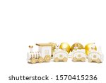 white background with christmas ... | Shutterstock . vector #1570415236