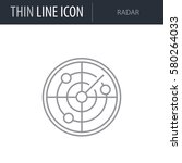 Symbol Of Radar. Thin Line Icon ...